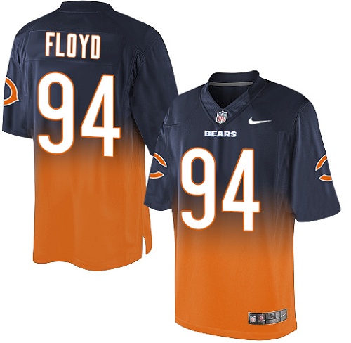 Men's Limited Leonard Floyd Nike Jersey Navy/Orange - #94 Fadeaway NFL Chicago Bears